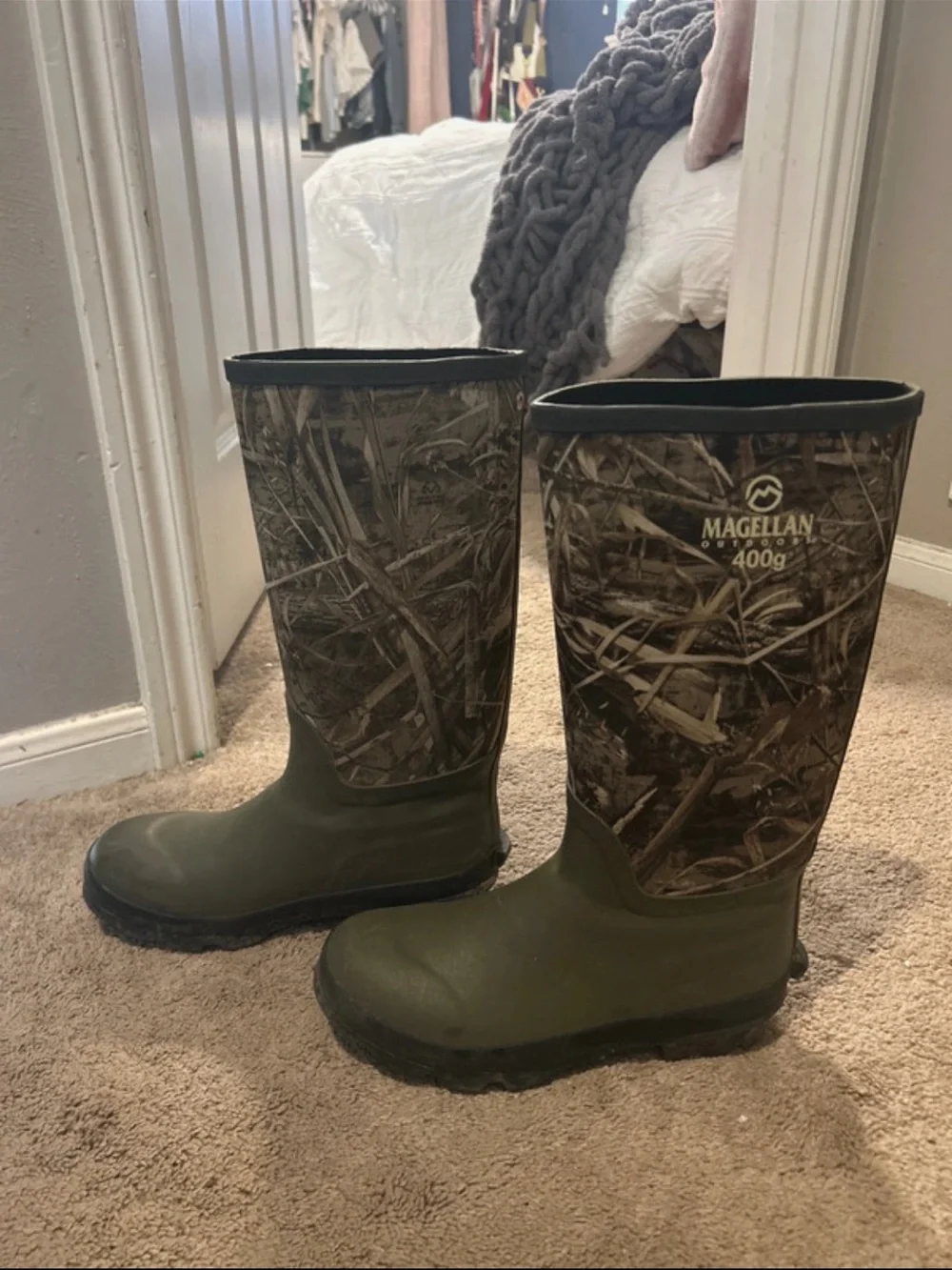 Magellan Outdoors Green and Camouflage Men's Rain & Snow Boots